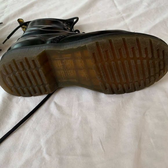 Black Leather 1460 Doc Martens Combat Boots - Picture 6 of 6